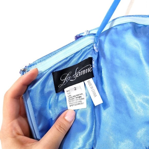 LA FEMME 18767 Jeweled Embellished Convertible Strapless Gown Prom Maxi Dress 2 - Picture 15 of 15